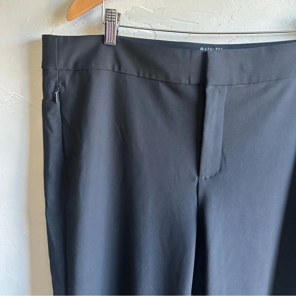 Athlete Stellar Skinny Trousers Black Stretch Business Casual Minimalist‎ Sz 20